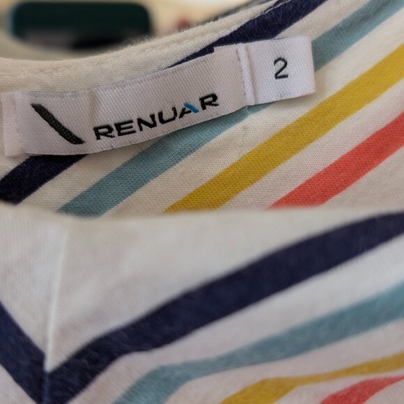 Renuar Nautical Striped Cotton Summer Dress - Picture 4 of 4